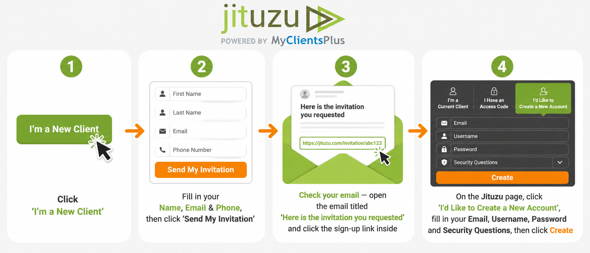 Step-by-step guide to signing up on the Jituzu client portal